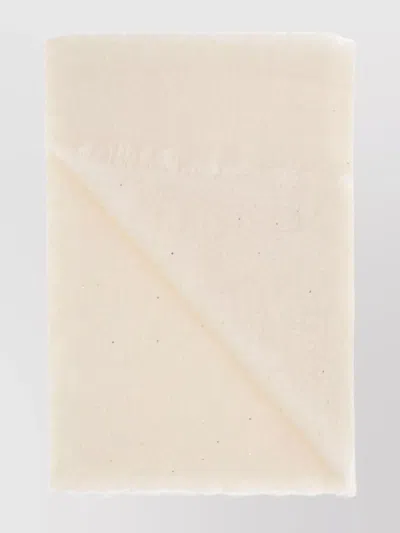 Faliero Sarti Lightweight Rectangular Wool Blend Scarf In Neutral