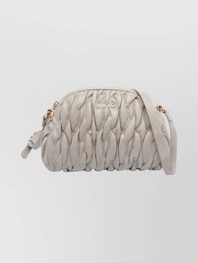 Liu •jo Medium Quilted Shoulder Bag With Adaptable Strap In Gray