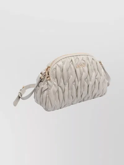 Liu •jo Medium Quilted Shoulder Bag With Adaptable Strap In Gray