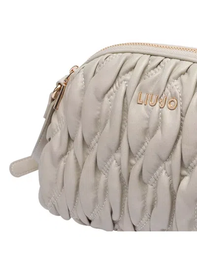 Liu •jo Medium Quilted Shoulder Bag With Adaptable Strap In Gray