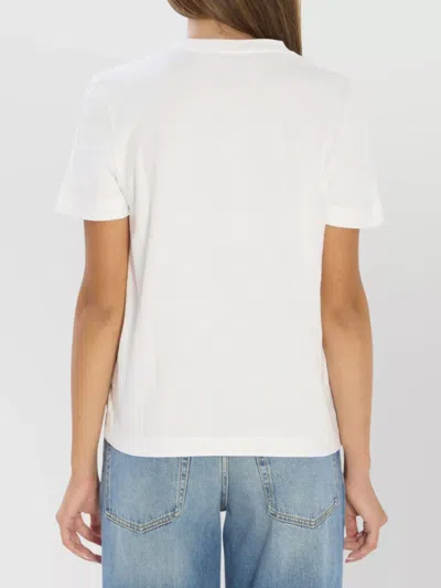 Jacquemus Roun Neck Cotton Logo T-shirt In White