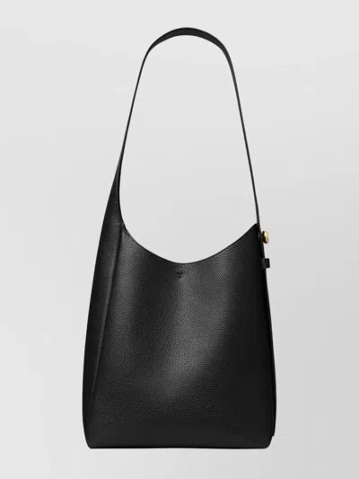 Tory Burch Small Leather Hobo Bag With Adjustable Strap In Black