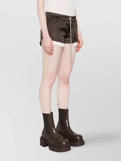 Rick Owens Stylish Boxers With Drawstring And Pockets In Brown