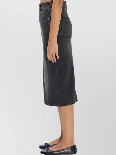 Haikure Kim Authentic Black Wash Denim Skirt In Black