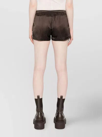 Rick Owens Stylish Boxers With Drawstring And Pockets In Brown