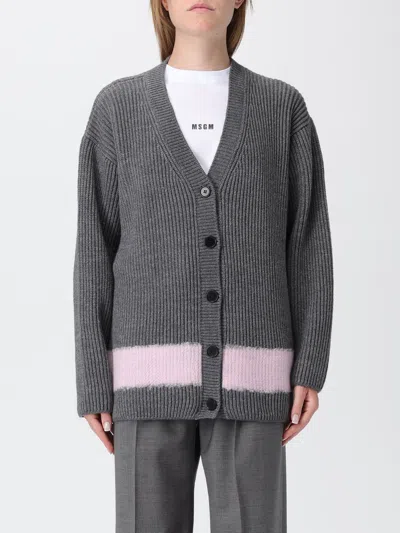 Msgm Cardigan In Gray