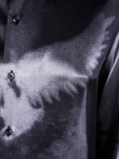 Ann Demeulemeester "rada" High Comfort Shirt With Drawstrings In Blue