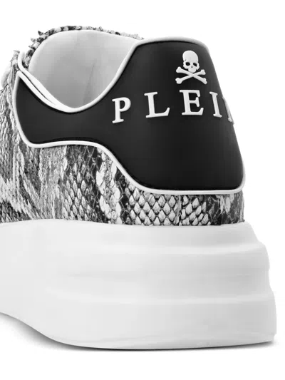 Philipp Plein Low Top Sneakers Roccia Python Print In White