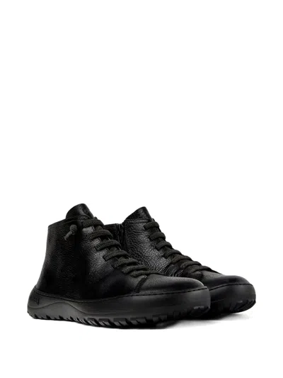 Camper Peu Serra Lace-up Zip Boots In Black