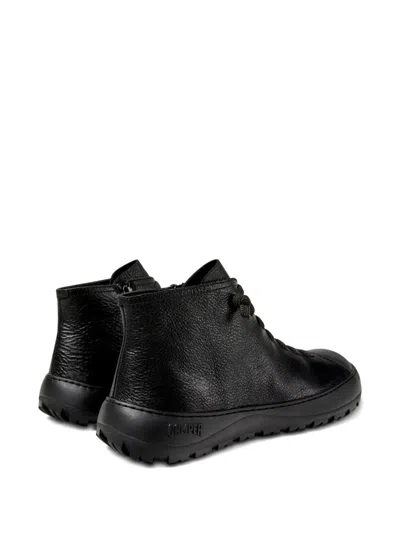 Camper Peu Serra Lace-up Zip Boots In Black