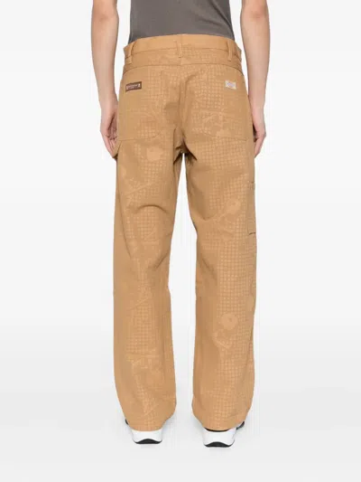 Mastermind Japan X Dickies Graphic-print Trousers In Brown