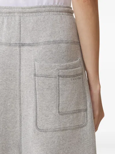 Lanvin Pleated Drawstring Trousers In Gray