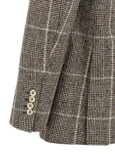 Brunello Cucinelli Men Wool Deconstructed Jacket In Brown