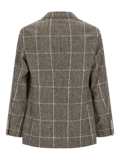 Brunello Cucinelli Men Wool Deconstructed Jacket In Brown