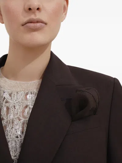 Brunello Cucinelli Tailored Blazer With Notched Lapels And Pockets In Black