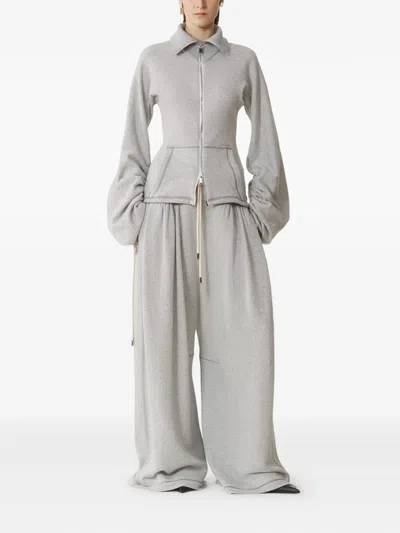 缩褶袖口棉夹克