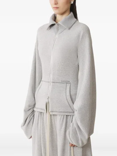 缩褶袖口棉夹克