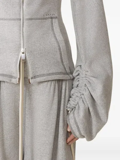 缩褶袖口棉夹克