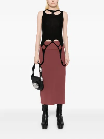 Rick Owens Slashed Sl Pull Vest In Black