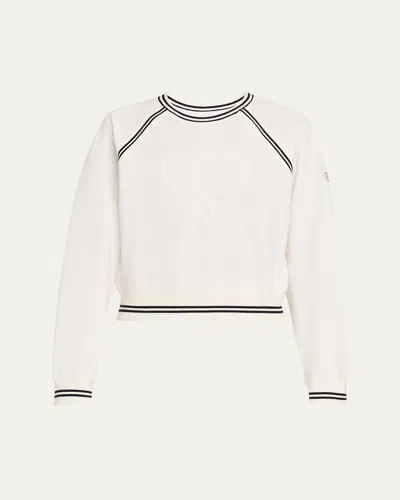 Frame Stretch-cotton Tennis Sweatshirt In White