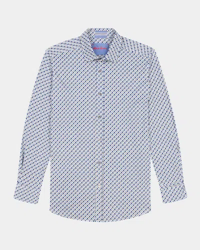 Robert Graham Cooper Geo Stretch Cotton Button-up Shirt In Multi