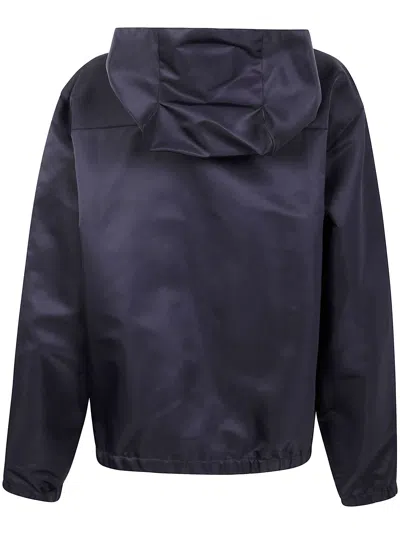 Coperni Hooded Jacket With Side Pockets And Elastic Hem In Black