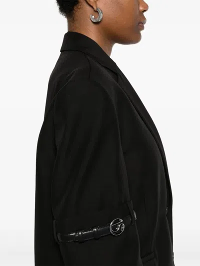 Coperni Belted Blazer Buckle Detail In Black