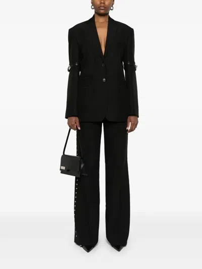 Coperni Belted Blazer Buckle Detail In Black