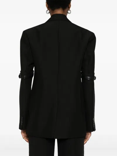 Coperni Belted Blazer Buckle Detail In Black