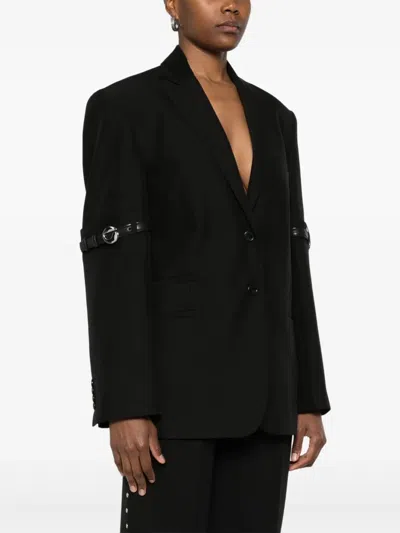 Coperni Belted Blazer Buckle Detail In Black