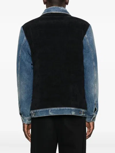 Dolce & Gabbana Blue Cotton Elastan Polyamide Polyester Jacket In Blue