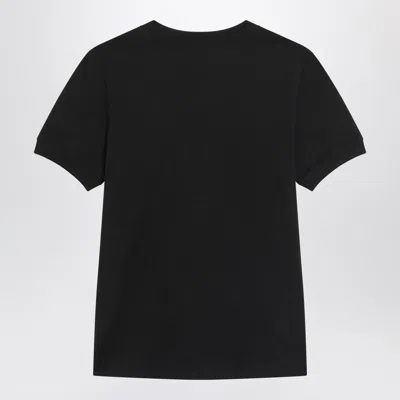 Dolce & Gabbana Black Cotton Logo T-shirt In Black