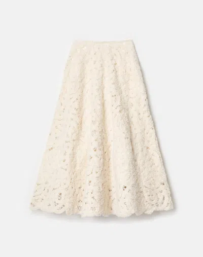 Lafayette 148 X The Morning Show Boucle Embroidered Knit Midi Skirt In Neutral