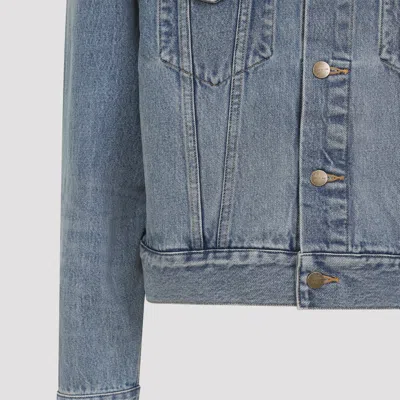 Fear Of God Light Blue Denim Jacket With Button-up Front And Vintage Finish In Blue