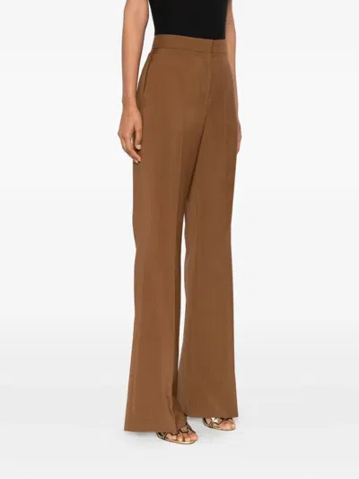 Fendi Wool Mohair Pants In Brown