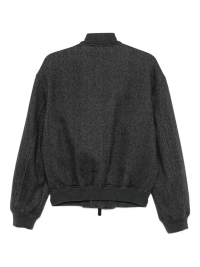 Giorgio Armani Mens Excalibur Herringbone Relaxed-fit Cashmere Jacket In Gray