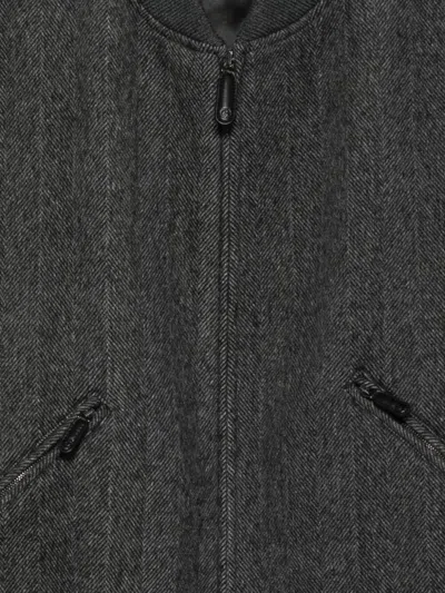 Giorgio Armani Mens Excalibur Herringbone Relaxed-fit Cashmere Jacket In Gray