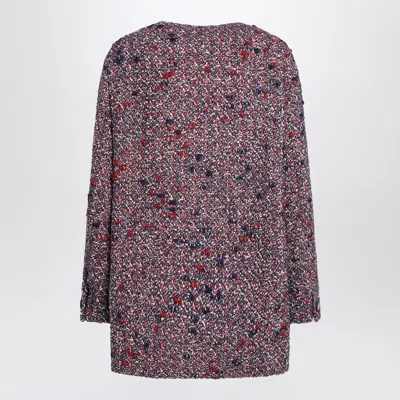 Gucci Multicolor Crewneck Jacket With Gg Logo On The Buttons In Wool Blend Woman