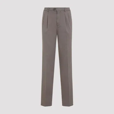 Brunello Cucinelli Pleated Front Trousers Straight Leg Design In Gray