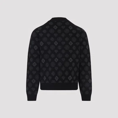 Casablanca Bomber Jacket With Ribbed Details In Black