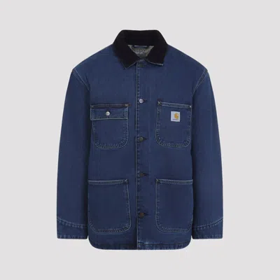 Carhartt Casual Jacket With Long Sleeves And Pockets In Blue