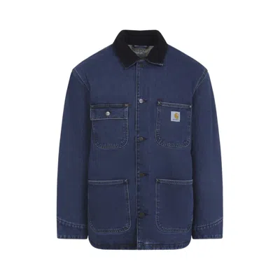 Carhartt Casual Jacket With Long Sleeves And Pockets In Blue
