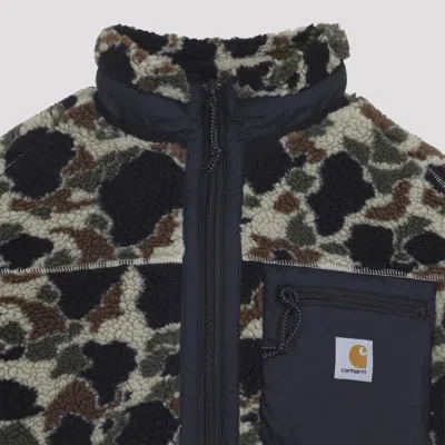 Carhartt Prentis Liner Camouflage-pattern Fleece Jacket In Black