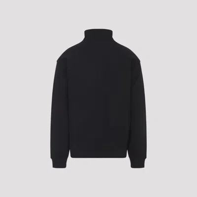 Carhartt American Script Cotton-blend Jersey Half-zip Sweatshirt In Black