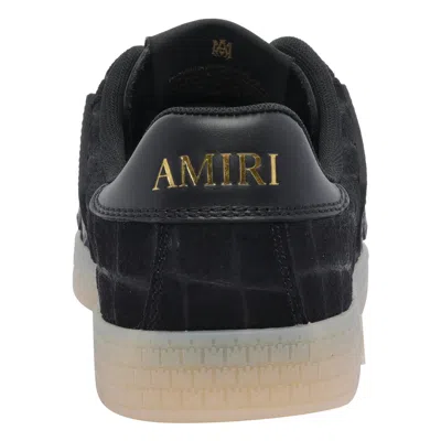 Amiri Crocodile Pattern Low-top Sneakers In Black