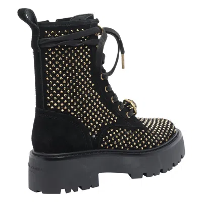Kurt Geiger Stud-embellished Lace-up Boots In Black