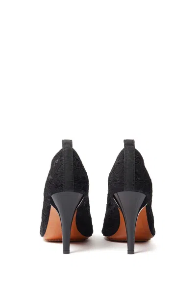 Stella Mccartney Square-toe Lace Stiletto Pumps In Black