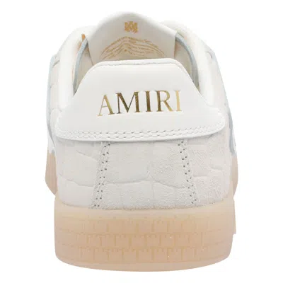 Amiri Pacific Bones Crocodile-effect Suede Sneakers In Multi