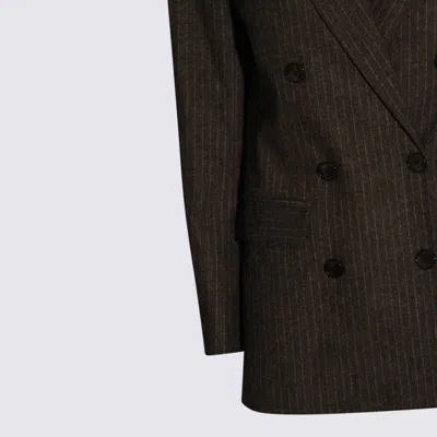 Isabel Marant Longline Blazer Featuring Button Detailing In Brown