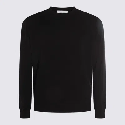 Malo Black Cashmere Crewneck Pullover In Black